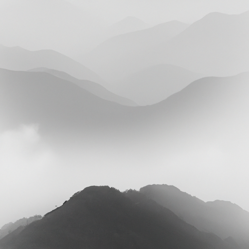 来一张包含中国五岳山峰的水墨画(1张)